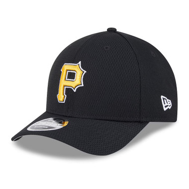 Men's New Era Pittsburgh Pirates Black 2025 MLB Clubhouse 9FORTY M-Crown Adjustable Hat