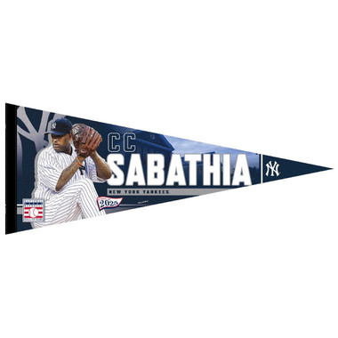 CC Sabathia New York Yankees Baseball Hall of Fame 2025 Induction 12 x 30 Image Pennant