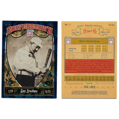 Dan Brouthers 2013 Panini Cooperstown Blue Crystal # 13 Ltd Ed of 499