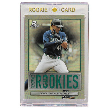 Julio Rodriguez Seattle Mariners 2022 Bowman Platinum Renowned Rookies # 17 Pre-Rookie Card