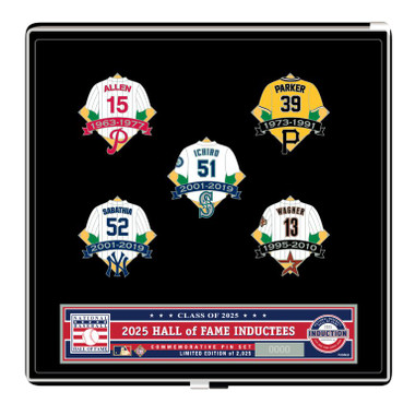 Baseball Hall of Fame 2025 Induction Class Jersey Pin Set Limited Edition of 2,025