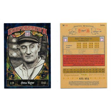 Honus Wagner 2013 Panini Cooperstown Blue Crystal # 14 Ltd Ed of 499