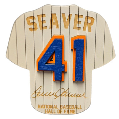 Tom Seaver Wooden 3D Jersey Jumbo Magnet