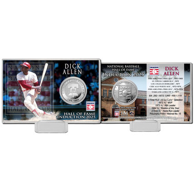 Dick Allen Philadelphia Phillies Highland Mint Hall of Fame Class of 2025 Silver Plated Coin Card