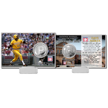 Dave Parker Pittsburgh Pirates Highland Mint Hall of Fame Class of 2025 Silver Plated Coin Card