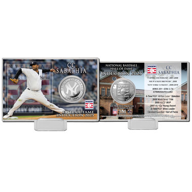CC Sabathia New York Yankees Highland Mint Hall of Fame Class of 2025 Silver Plated Coin Card