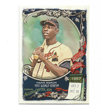 Hank Aaron 2023 Topps Allen & Ginter Spotless Span # 48