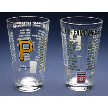 Pittsburgh Pirates Team Hall of Famer 16 Ounce Pint Glass