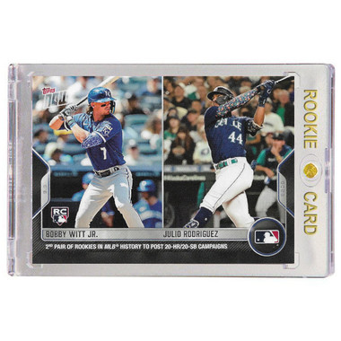Bobby Witt Jr. and Julio Rodriguez 2022 Topps Now # 833 Rookie Card