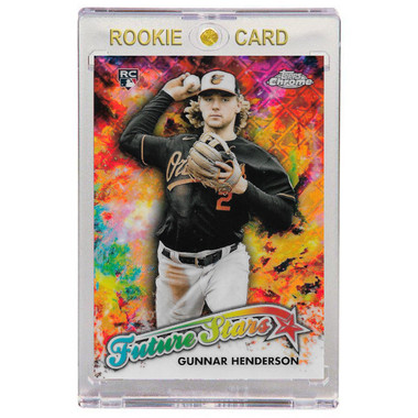 Gunnar Henderson Baltimore Orioles 2023 Topps Chrome Future Stars MLB Logo Refractor # 3 Rookie Card