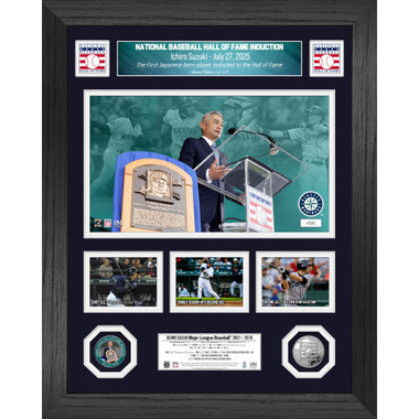 Ichiro Suzuki 2025 HOF Induction Marquee Silver Coins 18 x22 Photomint Ltd Ed of 510