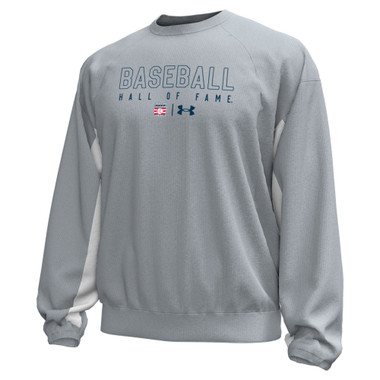 Men’s Under Armour Baseball Hall of Fame Gameday Light Grey Double Knit Fleece Crew