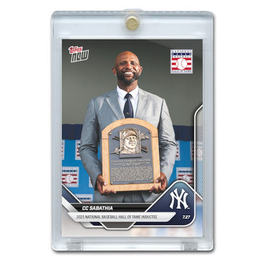 CC Sabathia Hall of Fame Induction 2025 Topps Now Card # 473 Ltd Ed of 2,144