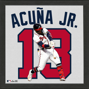 Highland Mint Ronald Acuna Atlanta Braves 13 x 13 Impact Jersey Framed Print