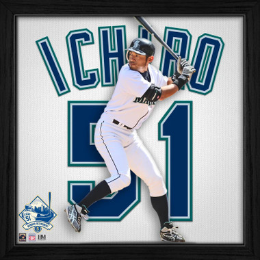 Highland Mint Ichiro Suzuki Seattle Mariners 13 x 13 Impact Jersey Framed Print