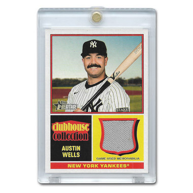 Austin Wells 2025 Topps Heritage Clubhouse Collection Relic # CCR-AW