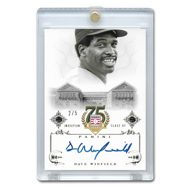 Dave Winfield Autographed Card 2014 Panini Cooperstown HOF 75th Anniversary Gold # 15 Ltd Ed of 5