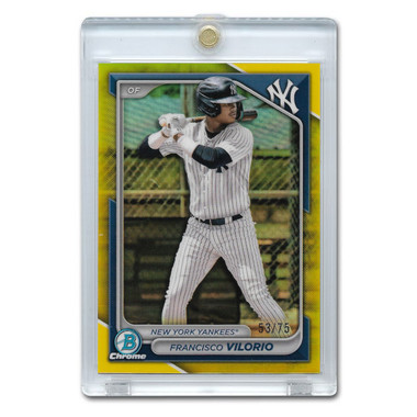 Francisco Vilorio 2024 Bowman Draft Chrome Gold Refractor# BDC-107 Pre-Rookie Card Ltd Ed of 75