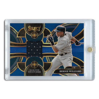 Bernie Williams 2024 Panini Select Swatches Blue # SS-BW Ltd Ed of 49
