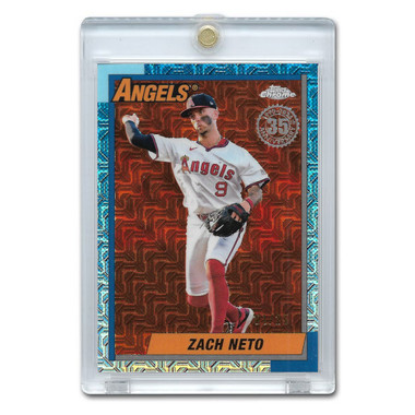 Zach Neto 2025 Topps Chrome 35th Anniversary Mojo Orange Refractor # T90C-102 Ltd Ed of 25
