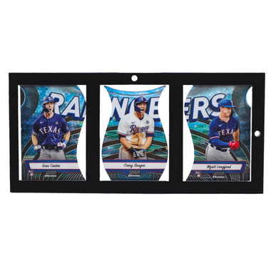 Texas Rangers 2024 Stadium Club Triumvirate 3 Card Set in Deluxe Holder