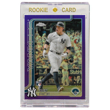 Ben Rice New York Yankees 2025 Topps Chrome Purple Refractor # 139 Rookie Card Ltd Ed of 250