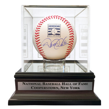 Derek Jeter Autographed Hall of Fame Logo Baseball with HOF Case (MLB)