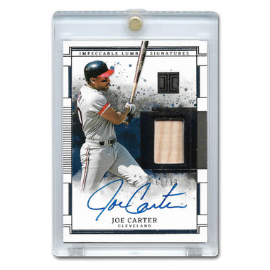 Joe Carter Autographed Card 2025 Panini Impeccable Lumber Signatures # ILS-JC Ltd Ed of 99