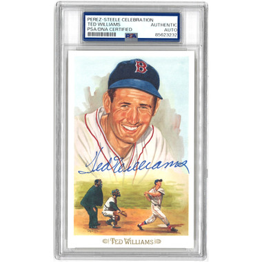 Ted Williams Autographed Perez-Steele Celebration Series Postcard # 43 (PSA-32)