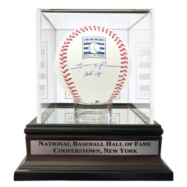 Trevor Hoffman Autographed Hall of Fame Logo Baseball with HOF 18 Inscription with HOF Case (Beckett)