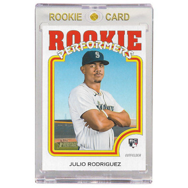 Julio Rodriguez Seattle Mariners 2022 Topps Heritage Rookie Performers # 4 Rookie Card