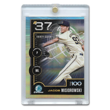 Jacob Misiorowski 2025 Bowman Chrome Top 100 # 37 Pre-Rookie Card