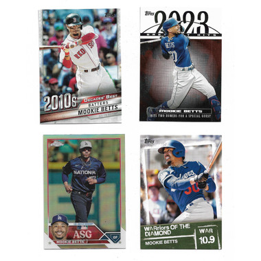 Mookie Betts Lot of 4 Different Insert Cards (Lot A)