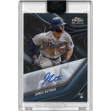 James Outman Autographed Card 2023 Topps Chrome Black # CBA-JO Rookie Card