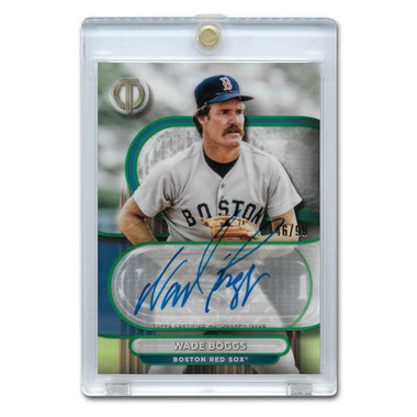 Wade Boggs Autographed Card 2024 Topps Tribute Green # TA-WB Ltd Ed of 99