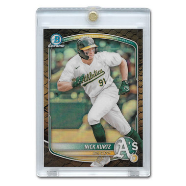 Nick Kurtz 2025 Bowman Chrome Mega Prospects Reptilian Refractor # BCP114 Pre-Rookie Card