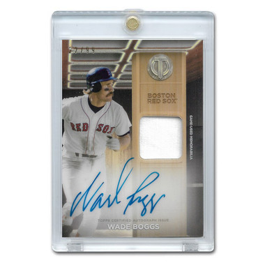 Wade Boggs Autographed Card 2024 Topps Tribute Tribute to Threads Autographs Relic # TTA-WB Ltd Ed of 99