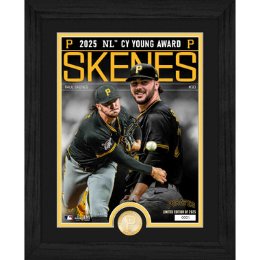 Paul Skenes Highland Mint 2025 NL Cy Young Award Commemorative 13 x 16 Bronze Coin Photo Mint