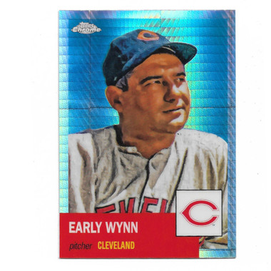 Early Wynn 2022 Topps Chrome Platinum Anniversary Prism Refractor # 210