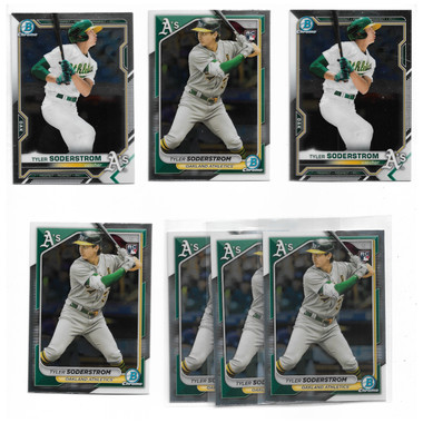 Tyler Soderstrom Oakland Athletidcs Lot of 16 Rookie Cards (Lot B)