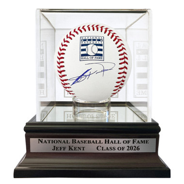 Jeff Kent Autographed Hall of Fame Logo Baseball with HOF Case (TriStar)