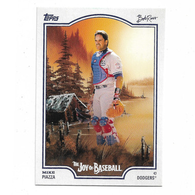 Mike Piazza 2025 Topps Bob Ross Joy of Baseball # 52