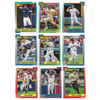 2025 Topps '90 35th Anniversary Lot of 9 Different Cards (Lot C)