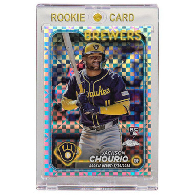 Jackson Chourio Milwaukee Brewers 2024 Topps Chrome Update X-fractor # USC-30 Rookie Card