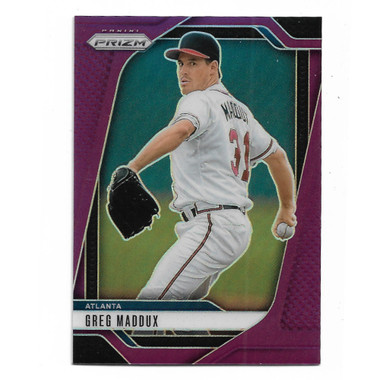 Greg Maddux 2025 Panini Prizm Purple Holo # 67 Ltd Ed of 149