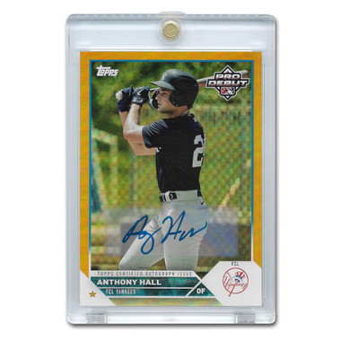 Anthony Hall Autographed Card 2023 Topps Pro Debut Gold # PD-13 Ltd Ed of 50