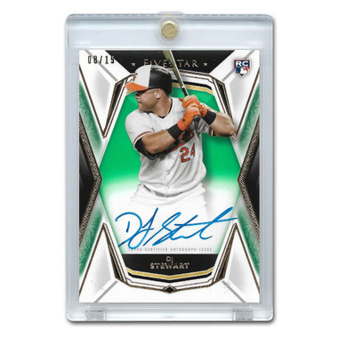 DJ Stewart Autographed Card 2019 Topps Five Star Green # FSA-DST Rookie Card Ltd Ed of 15