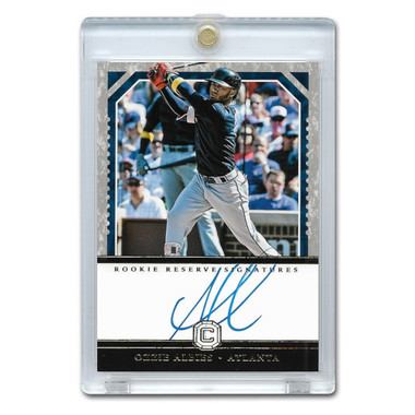Ozzie Albies Autographed Card 2018 Panini Capstone Rookie Reserve Signature # RRS-OZ Ltd Ed of 99
