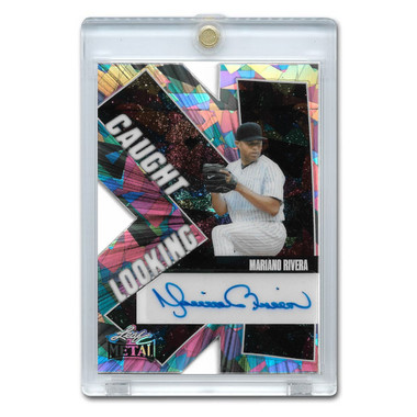 Mariano Rivera Autographed Card 2025 Leaf Metal Caught Looking # CL-MR1 Ltd Ed of 10