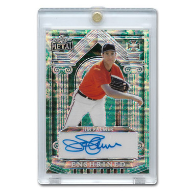 Jim Palmer Autographed Card 2023 Leaf Metal Ensrhined Green # E-JP1 Ltd Ed of 6